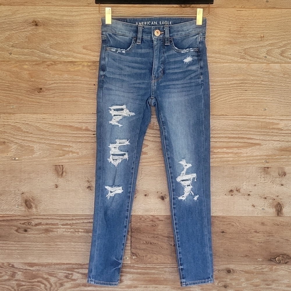 American Eagle Dream Jean Hi Rise Cropped Jegging Size 00